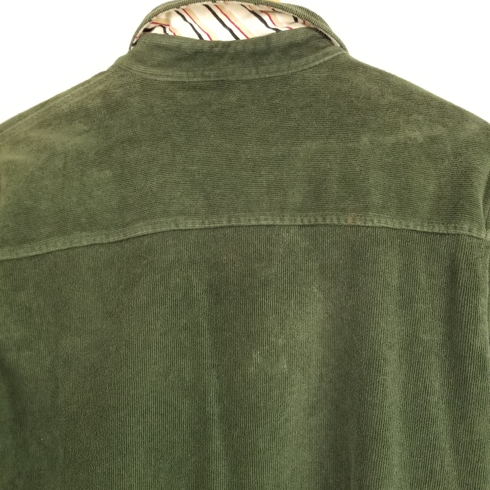 Burberry London Hunter Green Corduroy Stretch Cotton Pants Suit Size 10/Large - Picture 9 of 14
